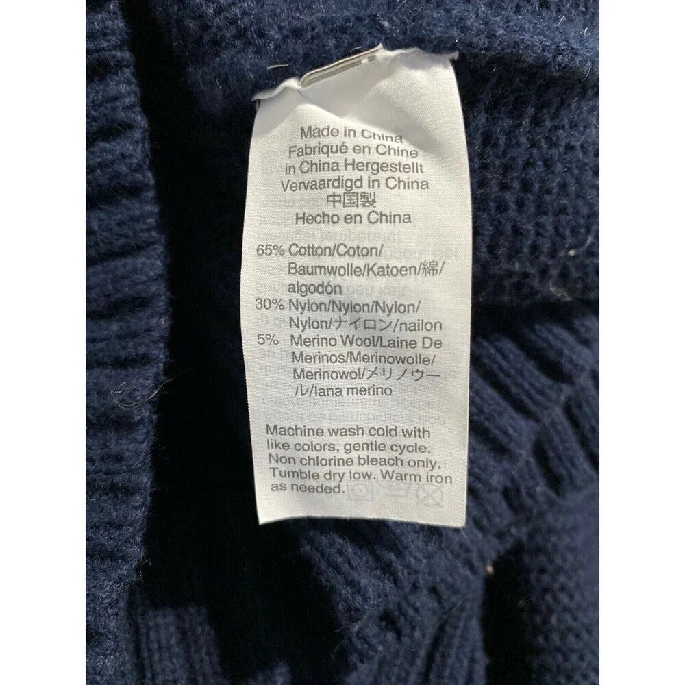 J Crew Mercantile Sweater XXS Navy Blue‎ Crew Neck Thick Knit Long Sl Cozy Cute